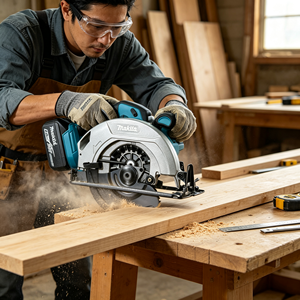 Kit combiné d'outils électriques sans fil <span class=keywords><strong>Makita</strong></span> 18V Brushless 4-en-1 pour le travail du bois : Défonceuse, Cloueur, <span class=keywords><strong>Scie</strong></span> <span class=keywords><strong>circulaire</strong></span>, Raboteuse pour la construction - Product Image 2