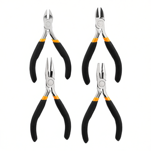Juego de mini alicates de 4 piezas, cortadores de alambre de precisión de 11 cm y herramientas de punta curva para la fabricación de joyas y reparación de electrónica - Product Image 3