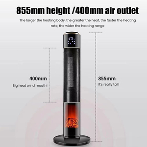 Calentador de torre de espacio eléctrico Vertical de calentamiento rápido para dormitorio de oficina en casa interior con temporizador - Product Image 6