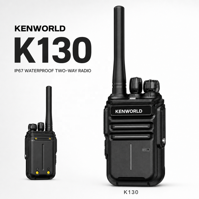 K130 IP67 Waterproof UHF Walkie Talkie 5W 3800mAh One-Key Frequency Match 16CH Two Way Radio for Marine Factory
