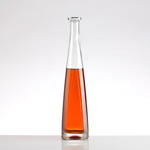 定制透明透明伏特加酒瓶750毫升威士忌朗姆酒杜松子酒玻璃瓶750毫升
