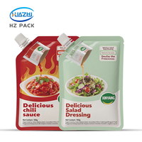 Pochette à bec verseur personnalisée en aluminium de qualité alimentaire 100ml 250ml 500ml pour emballage de Ketchup, Sauce BBQ, Bolognaise, Mayonnaise, Moutarde, Confiture, Miel