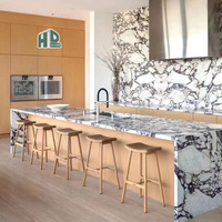 Série en promotion : Dalles de marbre veiné de luxe, polies, sur mesure, pour revêtements muraux et sols de hall d'hôtel et décoration de villa
