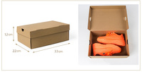 Fabricant de boîtes à chaussures d'emballage classique avec logo personnalisé boîte-cadeau de chaussure en carton marron de luxe de haute qualité