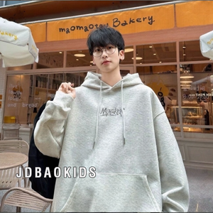 Moletons Masculinos de Outono Inverno Unissex Oversized Pullover Largos com Estampa para Casais - Product Image 3