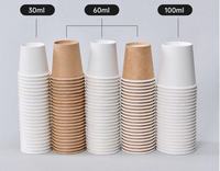 30ml dikke, kleine mini-proefbeker voor proeverijen, eenmalig gebruik, puur witte yoghurtproefbeker