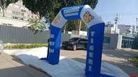 Arche de marathon gonflable personnalisée pour publicité, avec pompe à air et sac de transport, pour ligne d'arrivée de course caritative