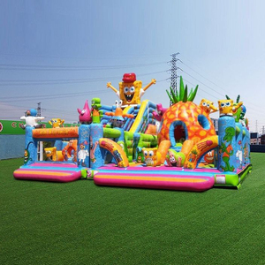 บ้านพลาสติกแบบเด้งพิมพ์ลายไดโนเสาร์สดใสสำหรับงานเฉลิมฉลองวันเกิดสวนหลังบ้านของเด็กผู้ชาย - Product Image 1