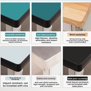 Bancs d'atelier modernes personnalisables, robustes, modulaires, à 12 tiroirs, étanches, résistants à la rouille, en acier, avec roues, antivol, capacité de 1000 kg - Product Image 6