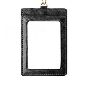 Porte-badge professionnel en cuir PU de qualité supérieure, porte-carte d'identité pour étudiant avec cordon en cuir pour le cou - Product Image 3