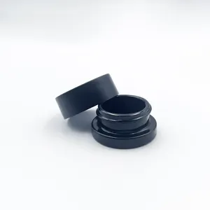 Wholesale Matte Black CR Glass Jars 3ml 5ml 7ml 9ml Custom Available with Plastic Cap for Medicine Use