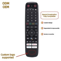 Nouvelle Arrivée 2026 Télécommande 45 touches noire avec prise en charge du LOGO, compatible Maison Intelligente, BLE/IR/RF, Commande vocale et Voyant LED pour TV, Fabricant