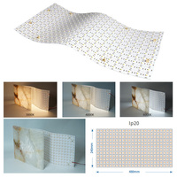 Aikeou Panneau LED Flexible Ultra Mince, Dimmable, Découpable, Effet Marbre, Rétroéclairage RGB