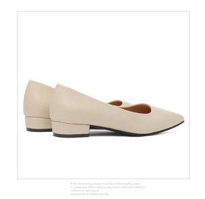 Chaussures simples à bout pointu, talon carré, décolleté peu profond, à enfiler, pour femme, style professionnel décontracté, élégantes, pour le quotidien - Product Image 4