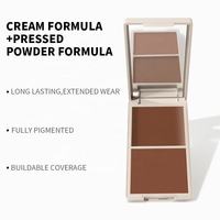 Palette de Bronzer Crème et Poudre 2-en-1 Hautement Pigmentée Personnalisée, Végétalienne et Waterproof – Contouring Crème et Poudre Cache-Cernes Marque Privée