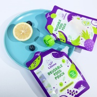 Pochette à bec verseur pour aliments pour bébés de forme personnalisée pochette à presser Doypack Jus de gelée boisson pour aliments pour bébés avec bec