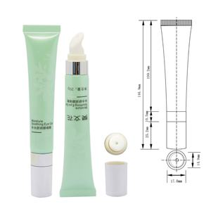 Tubes personnalisés pour crème pour les yeux verte, tube en plastique à étiquette privée, conteneur compressible vide pour crème pour les yeux, tube en plastique - Product Image 2