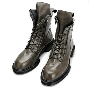 <b>Spring</b> fashion men's retro work <b>boots</b> with zippers, cowhide <b>boots</b>, hand-tied laces, outdoor motorcycle <b>boots</b> men's chukka <b>boots</b> - Product Image 3