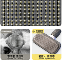 Brosse démêlante pour chiens et chats, peigne de toilettage pour éliminer les poils lâches et démêler les poils emmêlés