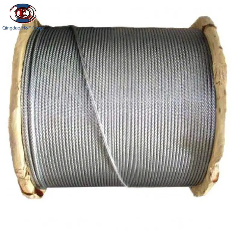 HF 6x19 7x19 6x24 fc galvanized steel wire rope 6mm-40mm