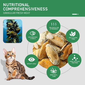 Aperitivos para mascotas <span class=keywords><strong>de</strong></span> alta calidad personalizados <span class=keywords><strong>de</strong></span> fábrica, Mejillones <span class=keywords><strong>de</strong></span> labios verdes naturales liofilizados, golosinas para <span class=keywords><strong>perros</strong></span> y gatos - Product Image 2