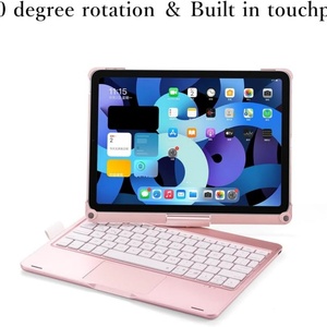 เคสคีย์บอร์ดหมุนได้ 360 องศาสำหรับ iPad 11 นิ้ว คีย์บอร์ดเรืองแสงพร้อมแทร็คแพด ฝาปิดคีย์บอร์ดแบบพับได้ ผลิตภัณฑ์จีน - Product Image 2
