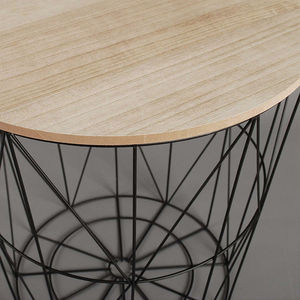 Sofa Metal <strong>Wire</strong> Round Wood Side <strong>Coffee</strong> <strong>Table</strong> Basket Fashion square Round Stainless Steel Aluminium <strong>Coffee</strong> <strong>Table</strong> - Product Image 5