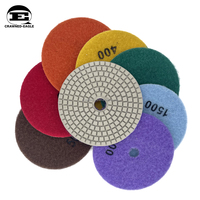 Almohadilla de pulido de diamante de grano 50-3000 de 4 "de alta calidad, almohadillas de pulido de disco de molienda de 80-125mm para granito/cuarzo/mármol