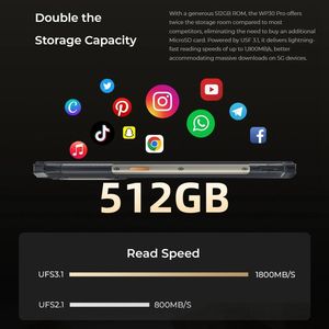 Mejor venta OUKITEL WP30 Pro 5G teléfono inteligente 12GB + 512GB resistente al agua 108MP Cámara 6,78 pulgadas + 1,8 pulgadas 3,0 GHz versión global - Product Image 5
