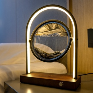 Đèn Bàn Hình Đồng Hồ Cát <span class=keywords><strong>3D</strong></span> Đèn Ngủ Led Di Chuyển Bằng Cát Đèn Bàn Cát Lún Đèn Bàn Sạc Không Dây Làm Quà Tặng Công Sở - Product Image 4