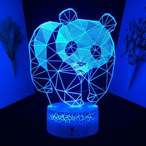 Lampada LED 3D a Forma di Orso Panda con 9000 Design, Telecomando, 16 Colori Cangianti per Decorazione Camera, Luce Notturna da Tavolo Animata - Product Image 6