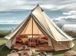 <span class=keywords><strong>Tenda</strong></span> <span class=keywords><strong>da</strong></span> <span class=keywords><strong>Campeggio</strong></span> di Lusso a Strato Singolo per Quattro Stagioni, Stile Mongolia, per Esterni, B&B, Hotel, Yurt a Campana, Impermeabile, Portatile, in Tessuto Oxford PVC - Product Image 5