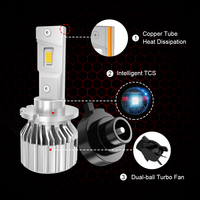 Ampoules de phares LED LANSEKO CANBUS D4S D4R D2S D1S D3S D5S D8S avec puces LED GC 9000LM 45W 12V Remplacer les ampoules au xénon HID