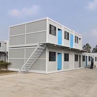 Maison conteneur pliable pour séjour à la ferme et glamping, 20 pieds, extérieur moderne, intérieur confortable, chambre, salon, atelier