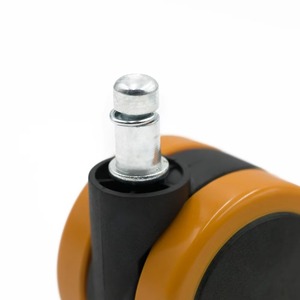 11x22mm Modern PU Chair Casters Hardwood Floor Safe <b>Replacement</b> <b>Wheels</b> For Office School Supermarket Equipment - Product Image 3