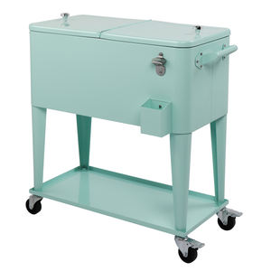 Caja Refrigeradora Rectangular de Plástico Verde Menta de 91x845x385cm, Resistente al Agua, para Uso en Exteriores, con Capacidad de 70L - Product Image 4