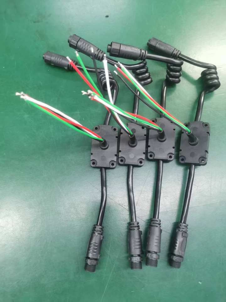 M12 Type 4-Pin Breakout Connector Assembly with Brass Contact Spring ...