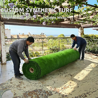 Gazon synthétique sur mesure 20 mm, tapis d'herbe artificielle imperméable pour extérieur, patio, balcon, décoration murale, vente en gros d'usine