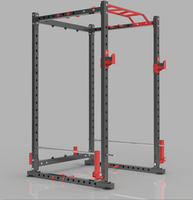 Cage de musculation multifonctionnelle avec système de poulies, rack à squats et machine Smith à câbles croisés