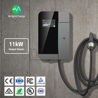 Tipo 1/Tipo 2/GBT/NACS 	 Cargador de Pared Inteligente de 11kW para Vehículos Eléctricos en Complejos Residenciales con DLB, RFID, WiFi, Estación de Carga AC de Nivel 2