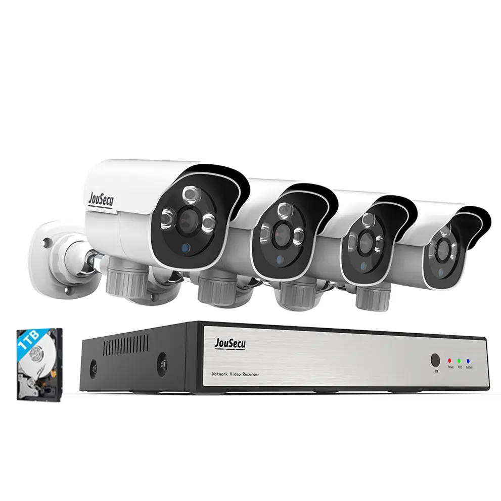 8 Ch 8 قناة 2mp H.265 + السلكية مسجل Cctv 1080P رصاصة كاميرا بشكل قبة كيت الأمن 8 قنوات Dvr مجموعة نظام في الهواء الطلق