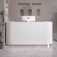 Meilleures ventes de comptoirs de bureau de luxe au design incurvé, table avant moderne, caissier, club de loisirs, réception, salon de beauté