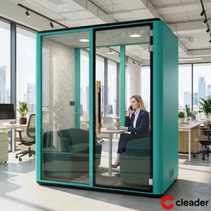 Acoustic Privacy Office Meeting Pods Indoor 4-Personen-Handy-Arbeitsstand Schall dichte weiße Audio-Telefonzelle Meeting Pod - Product Image 1