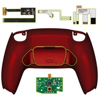 Kit de remapping Rouge Écarlate avec carte de mise à niveau, coque arrière repensée et ensemble de boutons arrière remappables pour manette PS5