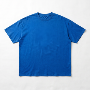 Camiseta Azul para Hombre con Logotipo en Relieve, Cuello Redondo, Manga Corta, Estampada, para Ropa Casual y Urbana - Product Image 1