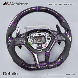 Volant personnalisé en fibre de carbone forgée de couleur violette pour Mercedes-Benz W204 W212 AMG Classe C&E GLA45 CLS63 C63 C300 E300 E63 SL63 - Product Image 3