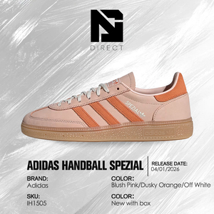 Adidas Wmns Handball Spezial 'Blush Pink Dusky Orange Off White' รองเท้าสเก็ตบอร์ดสำหรับผู้หญิงแบบผูกเชือกรองเท้าผ้าใบสไตล์เรโทร - Product Image 6
