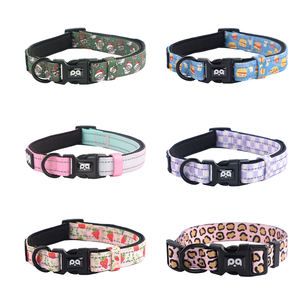 Kalung Anjing Kucing Bahan Nylon Polyester Mewah Grosir, Dapat Disesuaikan, Lembut, Sablon Transfer Panas Custom, Gaya Kartun - Product Image 1