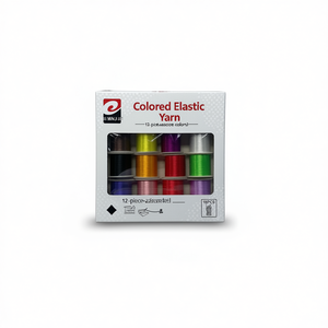 MNJ Colored Elastic Yarn 12Pcs Assorted Colors For Crafting - Product Image 1