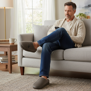 Texlina Men's Winter Warm Lightweight <b>Outdoor</b> <b>Slippers</b> Breathable Soft Open Toe Design with PVC Insole Pack of 12 Pairs - Product Image 1